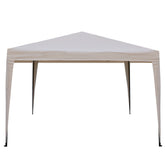 10' X 10' Beige Pop-Up Outdoor Canopy Gazebo